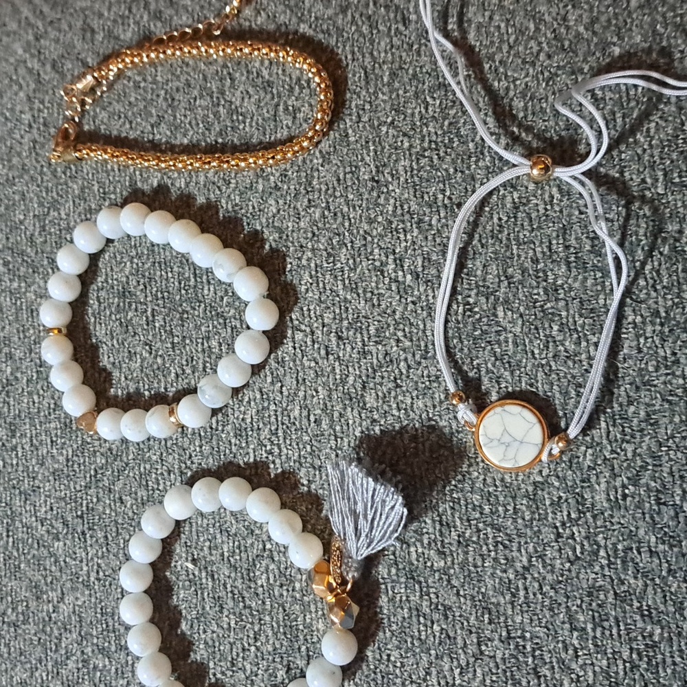 AmeliaRue Bracelet Stack Set marbled look - Picture 2 of 2